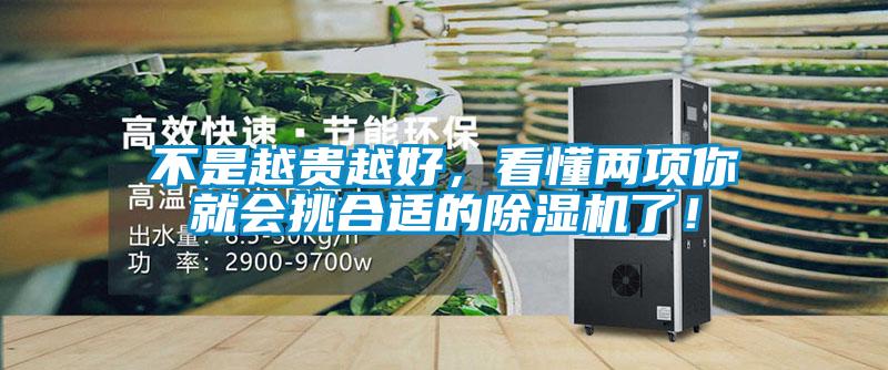不是越貴越好，看懂兩項你就會挑合適的除濕機了！