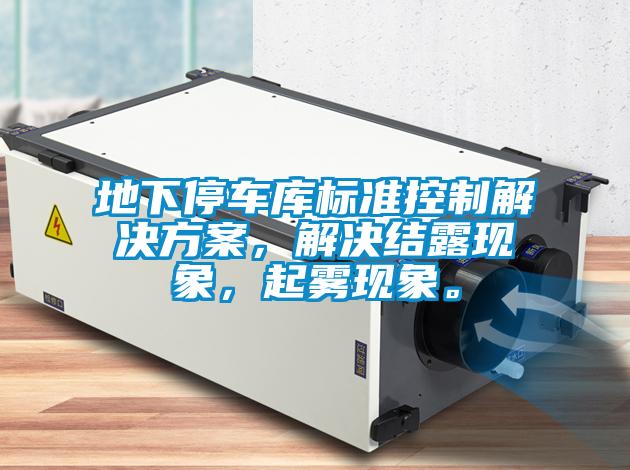 地下停車庫標準控制解決方案，解決結(jié)露現(xiàn)象，起霧現(xiàn)象。
