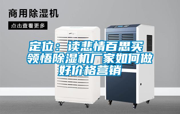 定位：讀悲情百思買 領(lǐng)悟除濕機(jī)廠家如何做好價格營銷