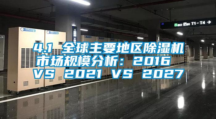 4.1 全球主要地區(qū)除濕機(jī)市場規(guī)模分析：2016 VS 2021 VS 2027