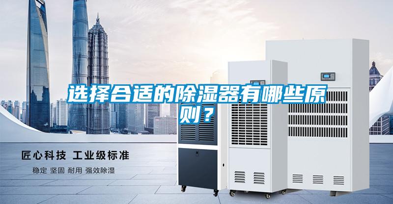 選擇合適的除濕器有哪些原則？