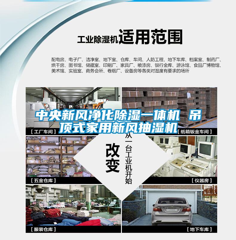 中央新風(fēng)凈化除濕一體機(jī) 吊頂式家用新風(fēng)抽濕機(jī)