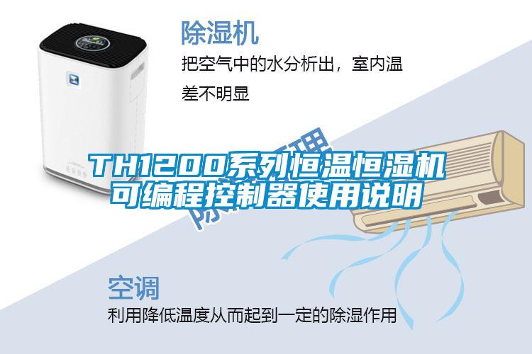 TH1200系列恒溫恒濕機(jī)可編程控制器使用說明