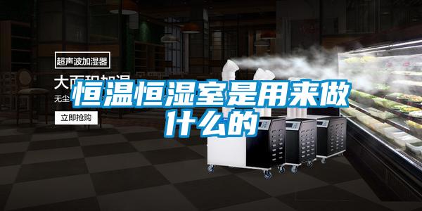 恒溫恒濕室是用來(lái)做什么的