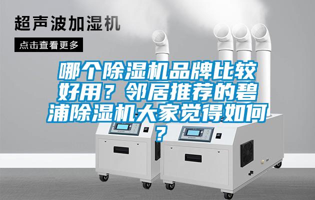 哪個除濕機品牌比較好用？鄰居推薦的碧浦除濕機大家覺得如何？