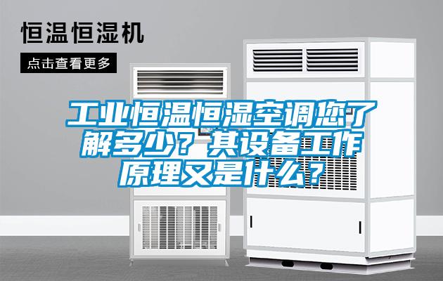 工業(yè)恒溫恒濕空調(diào)您了解多少？其設(shè)備工作原理又是什么？