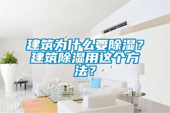 建筑為什么要除濕？建筑除濕用這個方法？