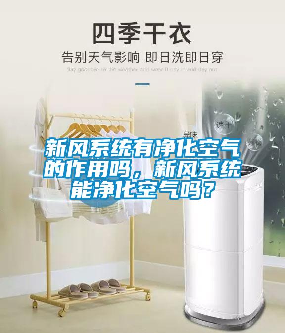 新風(fēng)系統(tǒng)有凈化空氣的作用嗎，新風(fēng)系統(tǒng)能凈化空氣嗎？