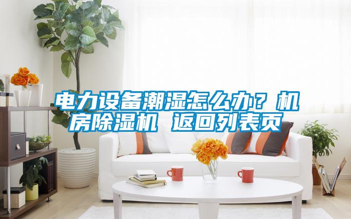 電力設(shè)備潮濕怎么辦？機房除濕機 返回列表頁