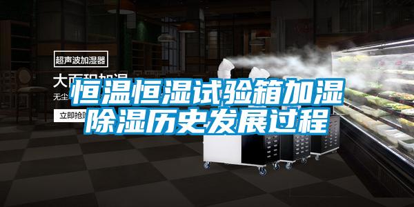 恒溫恒濕試驗(yàn)箱加濕除濕歷史發(fā)展過程