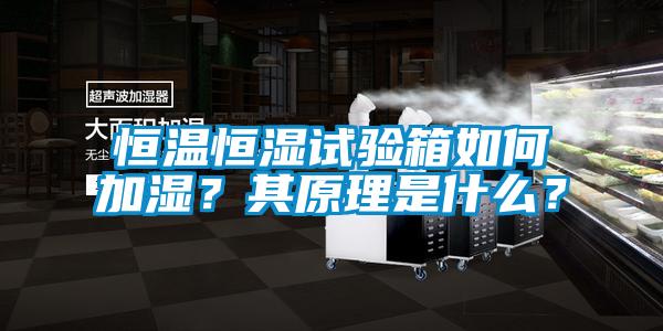 恒溫恒濕試驗(yàn)箱如何加濕？其原理是什么？