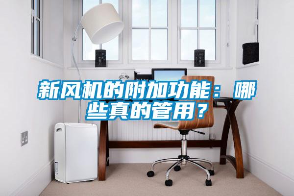 新風機的附加功能：哪些真的管用？
