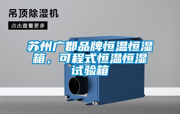 蘇州廣郡品牌恒溫恒濕箱，可程式恒溫恒濕試驗(yàn)箱