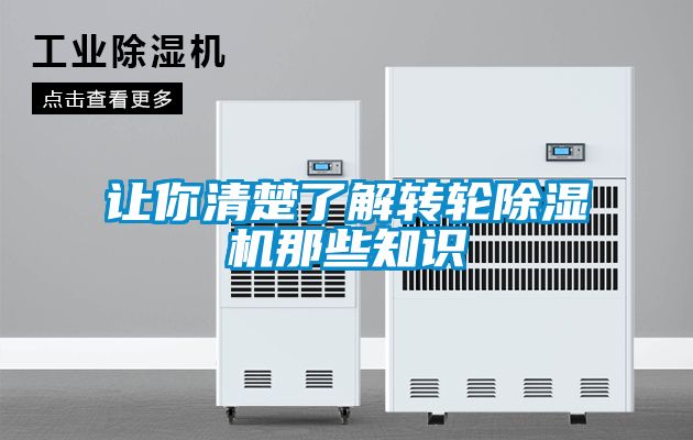 讓你清楚了解轉(zhuǎn)輪除濕機(jī)那些知識