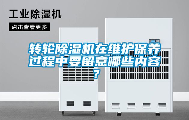 轉(zhuǎn)輪除濕機(jī)在維護(hù)保養(yǎng)過程中要留意哪些內(nèi)容？
